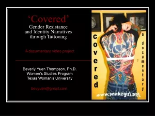 ‘Covered’ Gender Resistance  and Identity Narratives  through Tattooing
