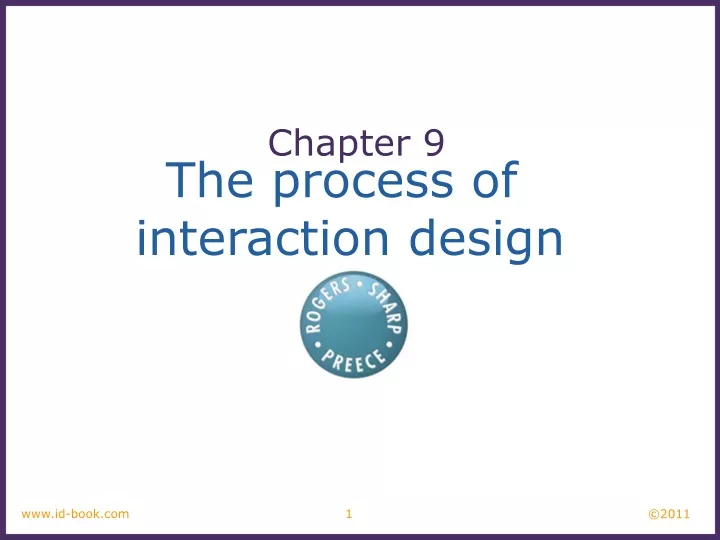 the process of interaction design