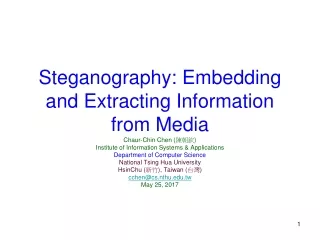 Steganography: Embedding and Extracting Information from Media