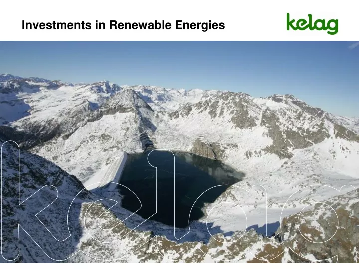 investments in renewable energies