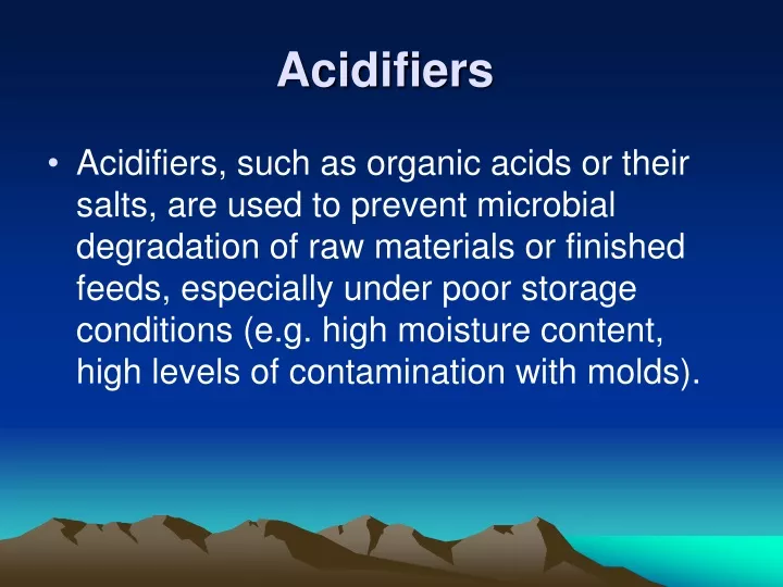 acidifiers