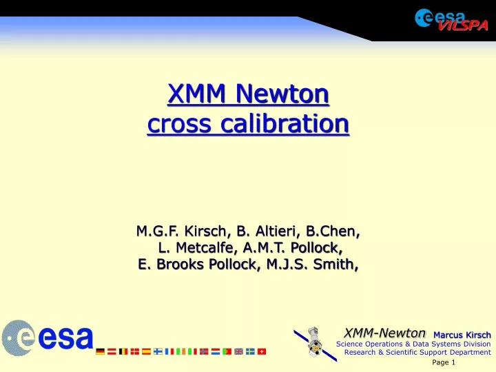 xmm newton cross calibration