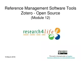 Reference Management Software Tools Zotero - Open Source (Module 12)