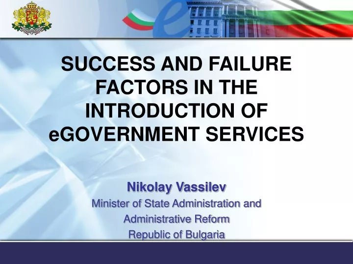 success and failure factors in the introduction of egovernment services