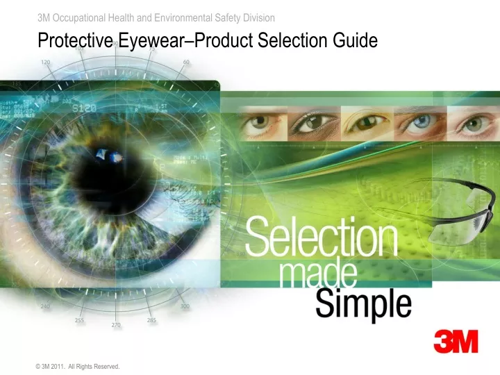 protective eyewear product selection guide