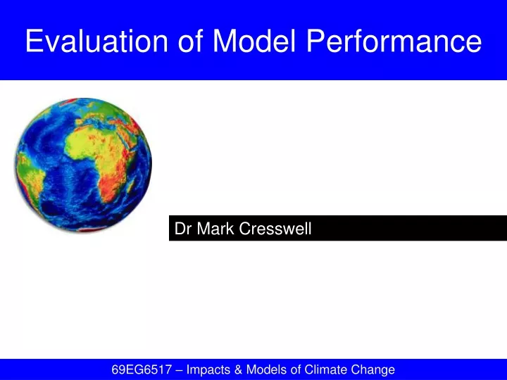 evaluation of model performance