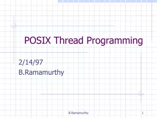 POSIX Thread Programming