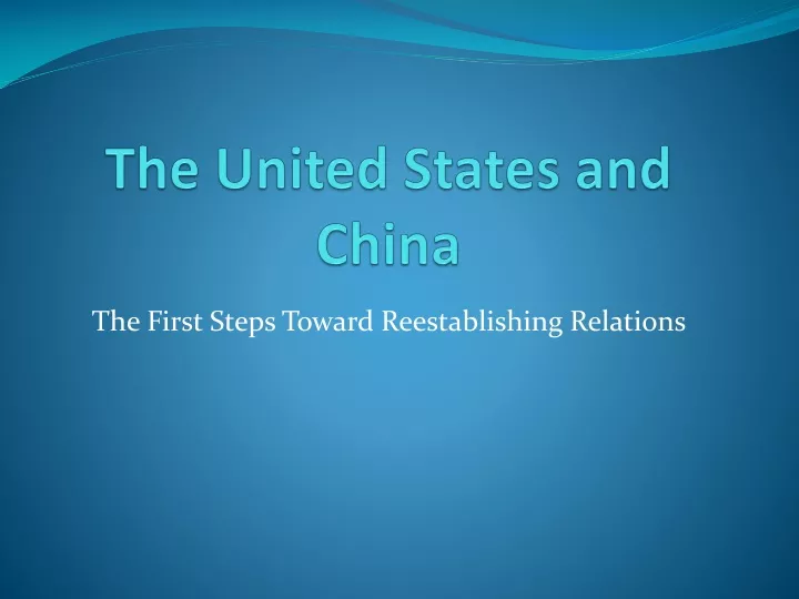 the united states and china