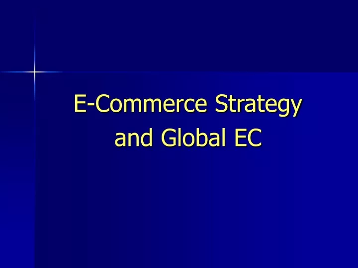e commerce strategy and global ec