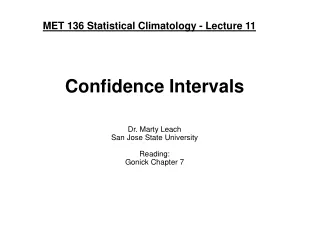 MET 136 Statistical Climatology - Lecture 11