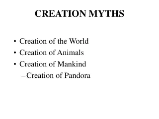 CREATION MYTHS