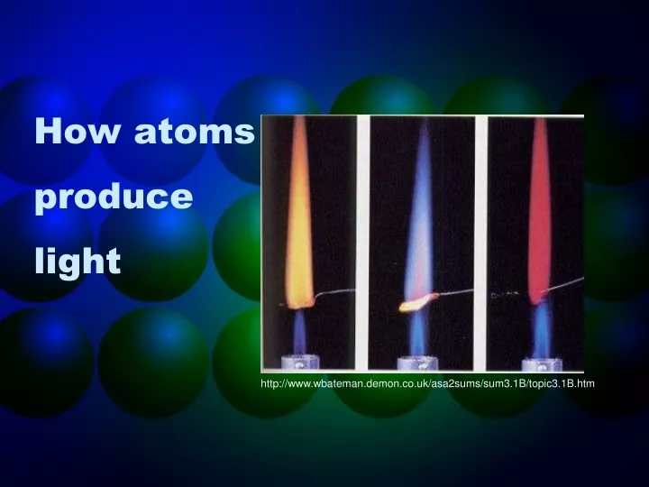 how atoms produce light