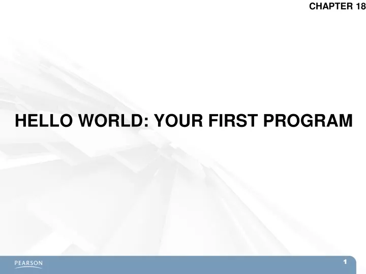 hello world your first program