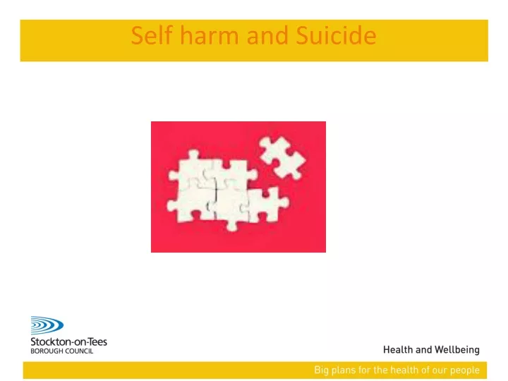 self harm and suicide