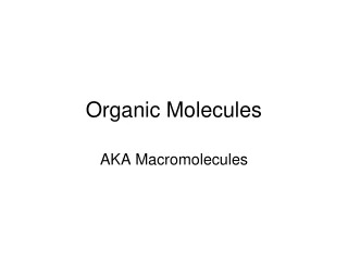 Organic Molecules