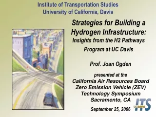 Institute of Transportation Studies University of California, Davis