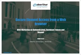 Secure Element Access from a Web browser