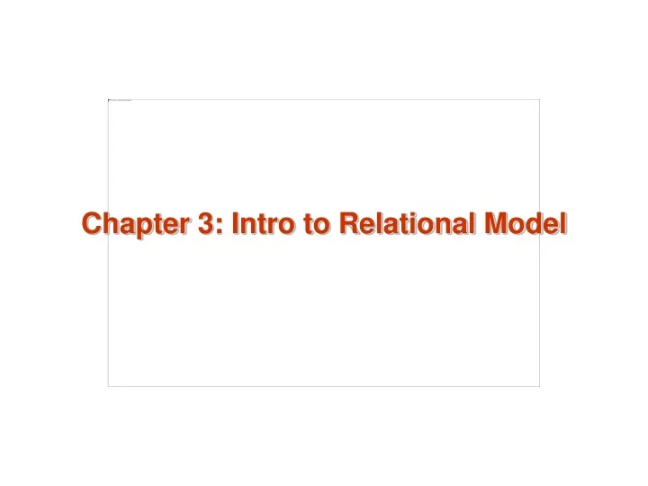chapter 3 intro to relational model