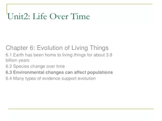 Unit2: Life Over Time
