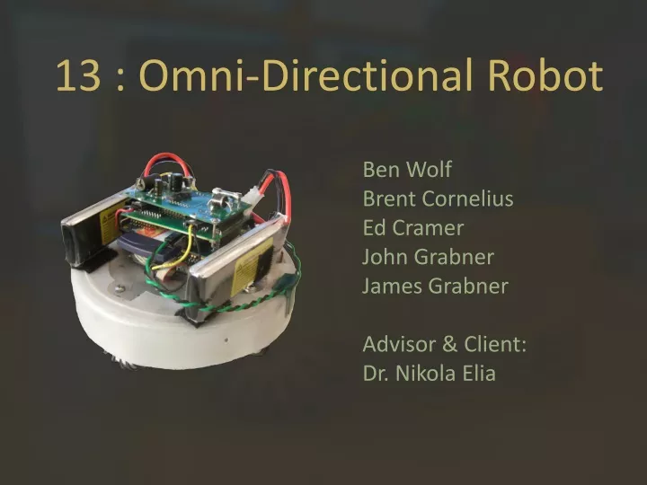 13 omni directional robot