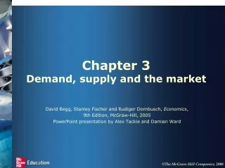 Chapter 3 Demand, supply and the market