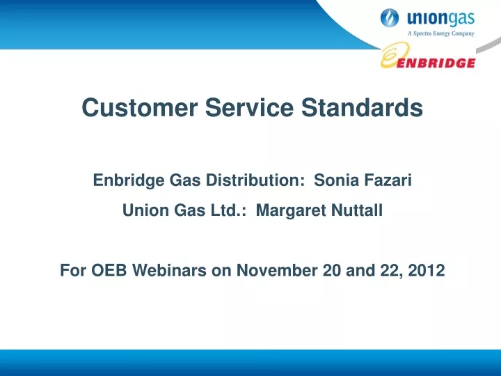 customer service standards enbridge