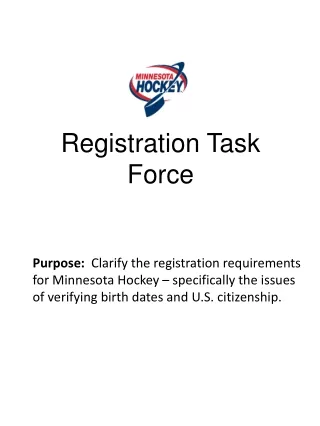 Registration Task Force