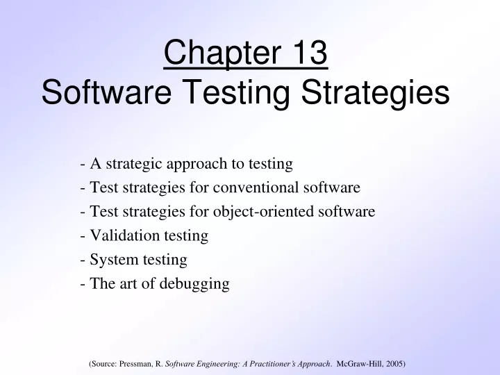 chapter 13 software testing strategies