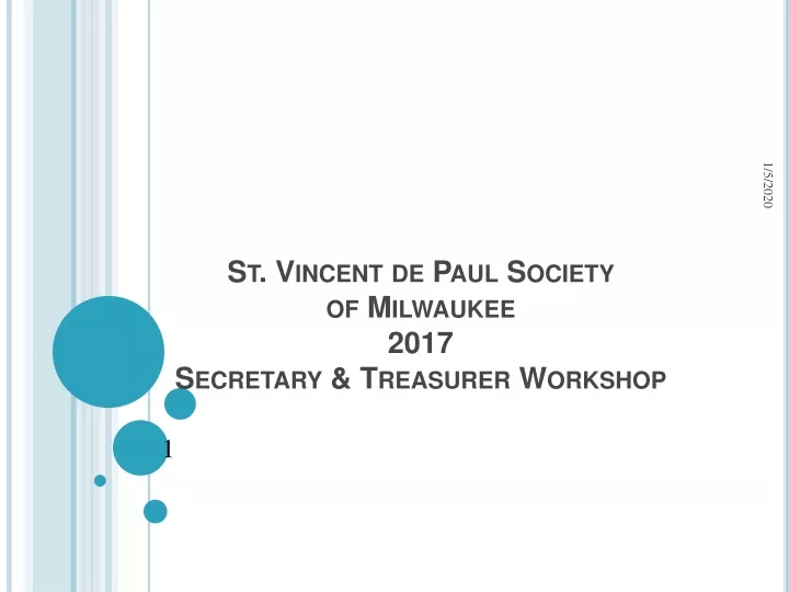st vincent de paul society of milwaukee 2017 secretary treasurer workshop