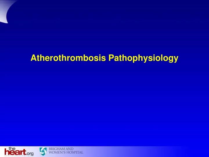 atherothrombosis pathophysiology