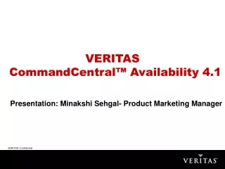 VERITAS CommandCentral™ Availability 4.1