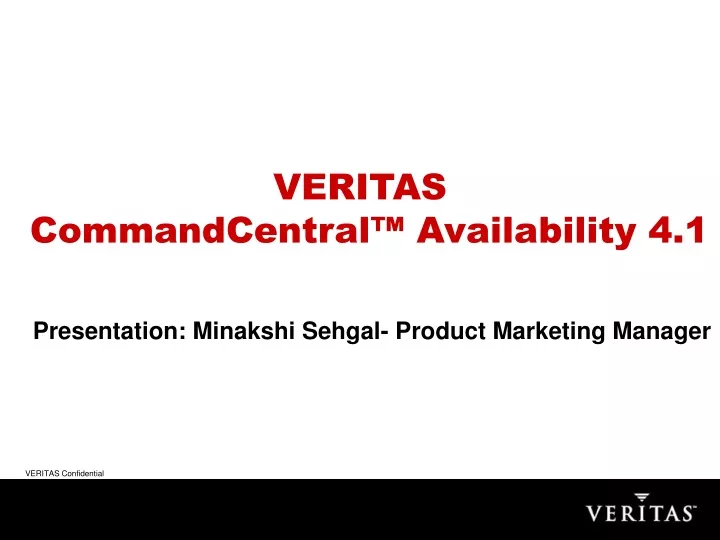 veritas commandcentral availability 4 1