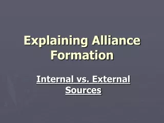 Explaining Alliance Formation