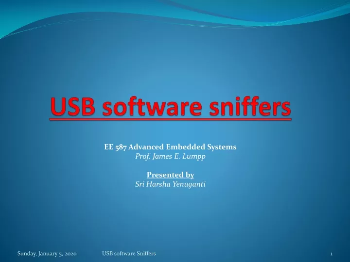 usb software sniffers