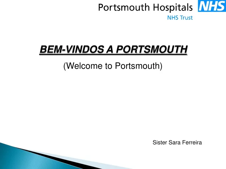 bem vindos a portsmouth welcome to portsmouth