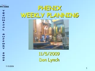 PHENIX  WEEKLY PLANNING