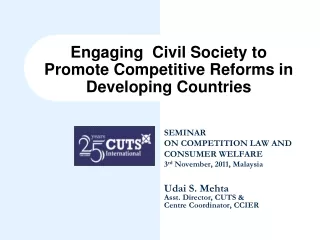 Engaging  Civil Society to Promote Competitive Reforms in Developing Countries