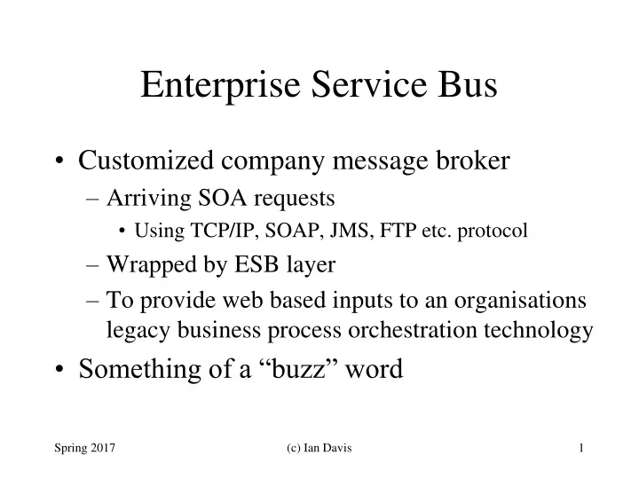 enterprise service bus