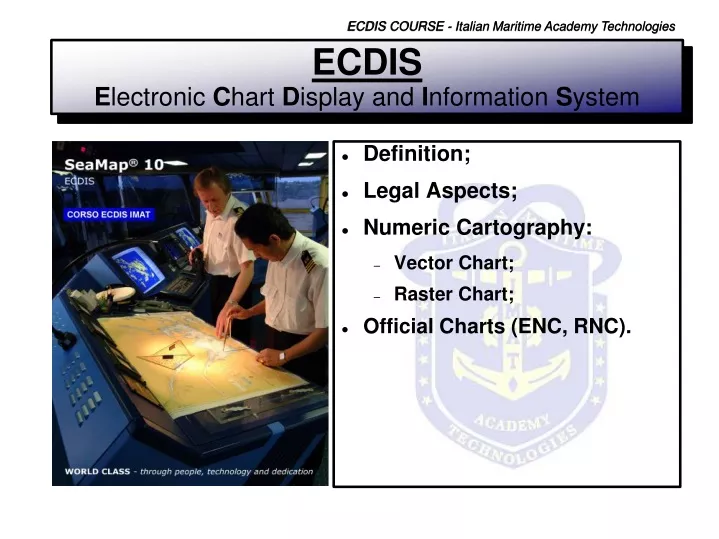 ecdis course italian maritime academy technologies