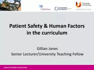 Patient Safety &amp; Human Factors in the curriculum