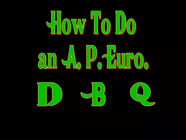 how to do an a p euro