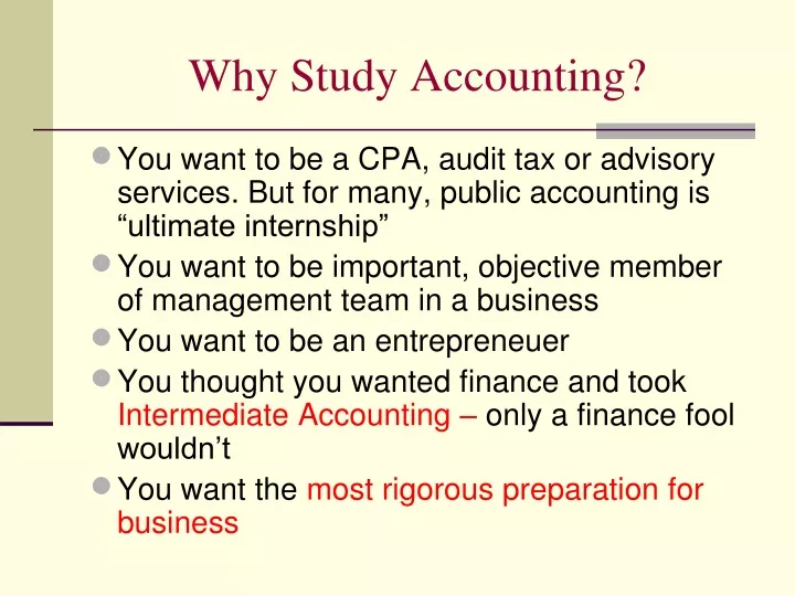 why study accounting
