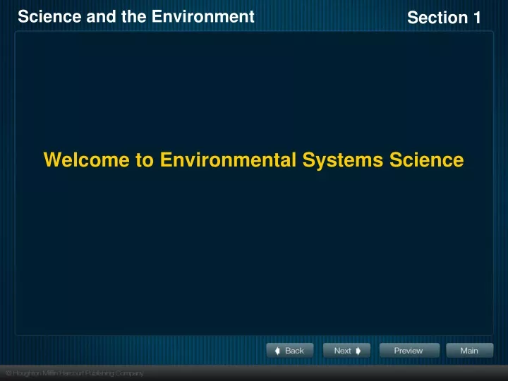 welcome to environmental systems science
