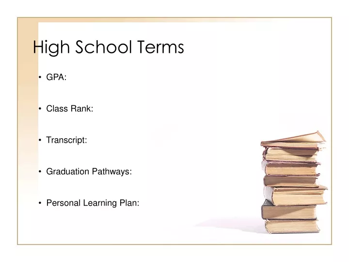 high school terms