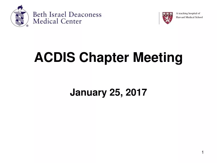 acdis chapter meeting