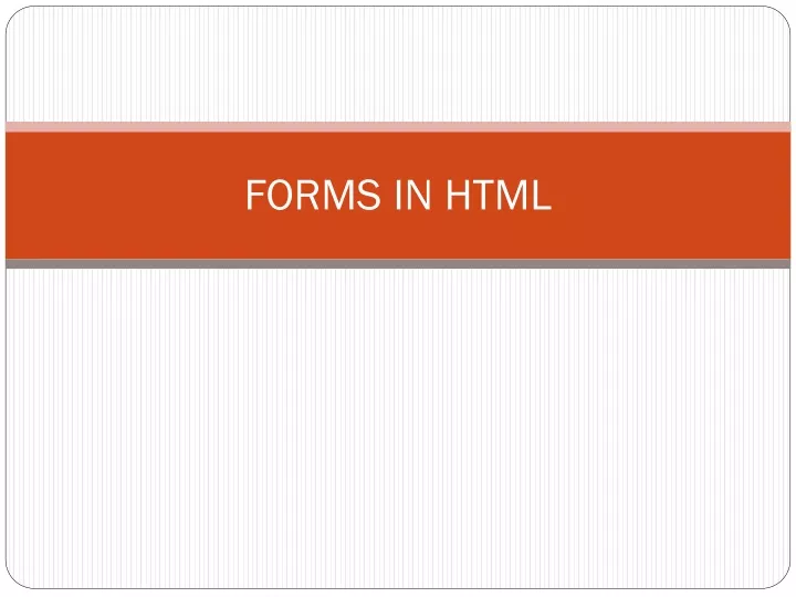 forms in html