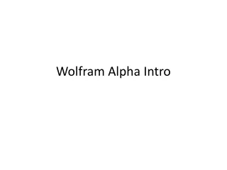 Wolfram Alpha Intro