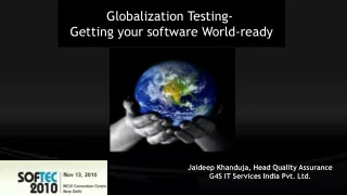 Globalization Testing- Getting your software World-ready