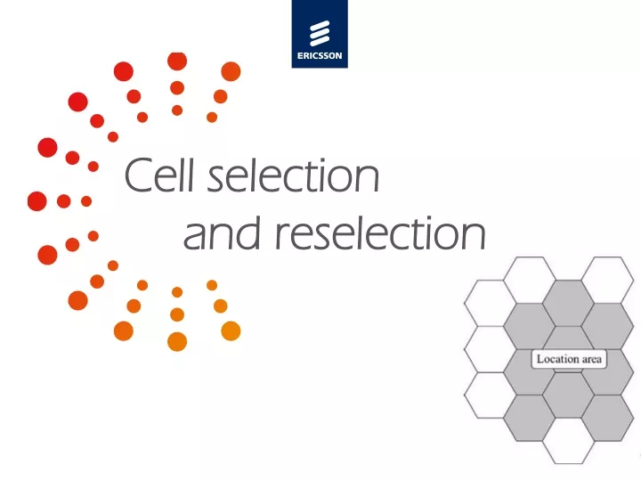 cell selection and reselection