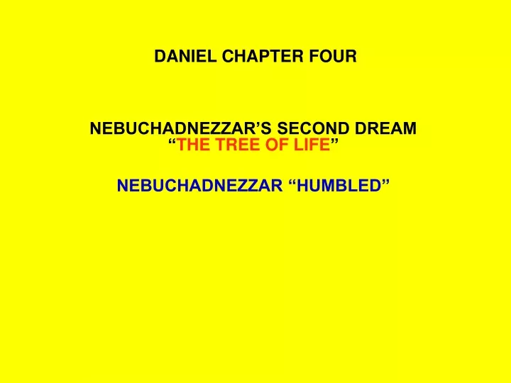 daniel chapter four